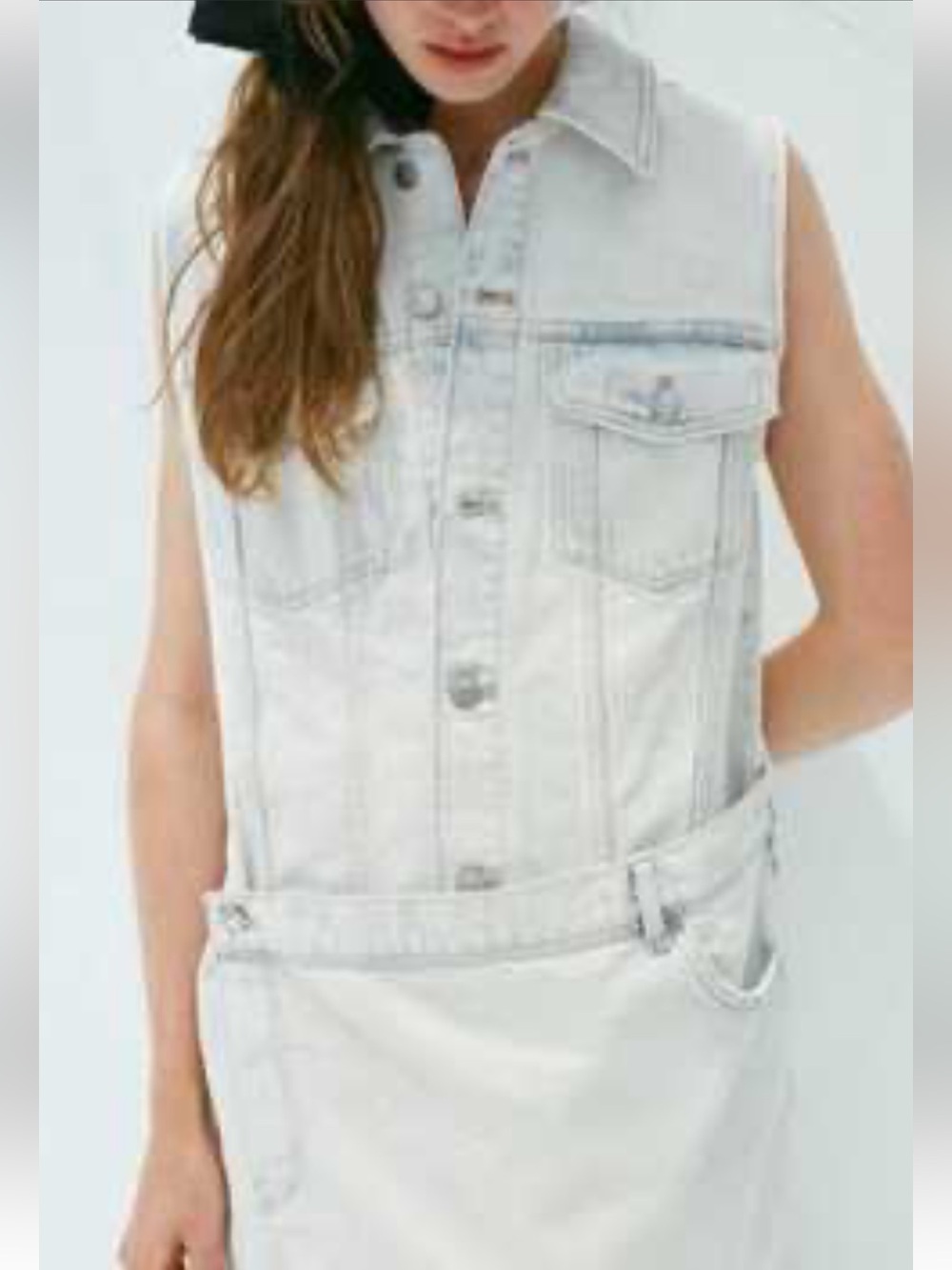 Western Sleeveless Denim  Cowgirl Dress  Size M  Dress